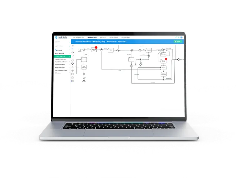 e-maintain visual workflow modeler