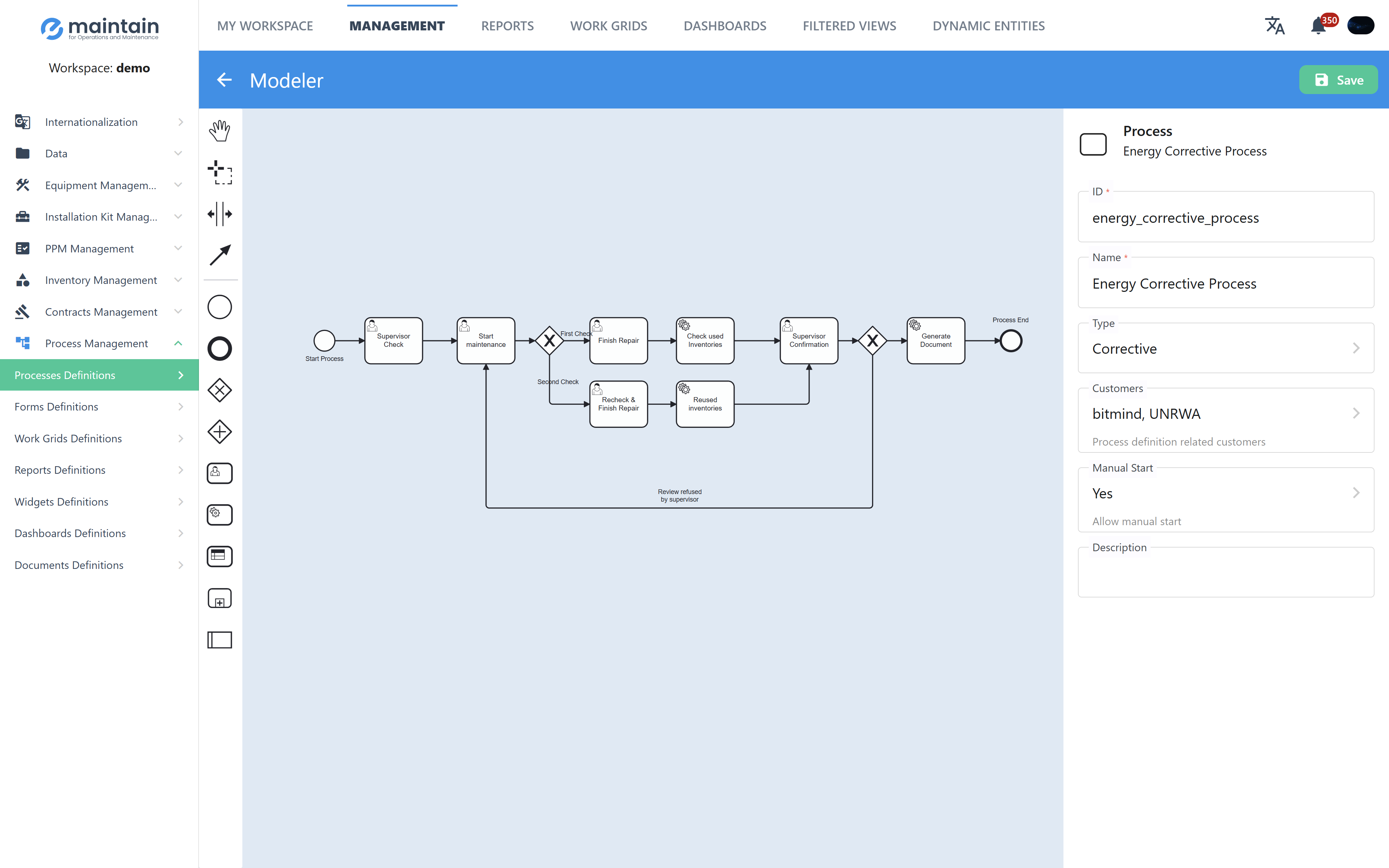 e-maintain core engine